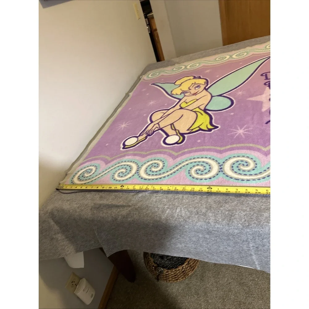 Disney Fairies Tinker Bell Purple Lavender Dream Throw‎ Blanket Fleece